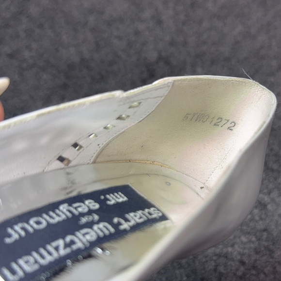 Vintage Stuart Weitzman White Heels with Silver Details - Perfect for Wedding! - Picture 9 of 9